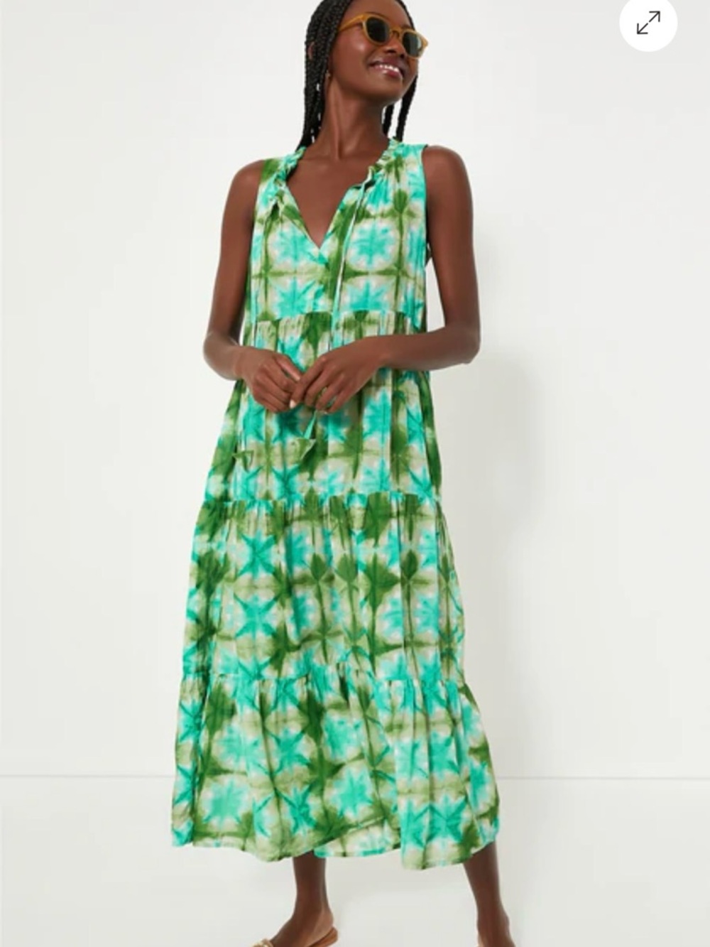 Tuckernuck Turquoise and Green Tie-Dye Maxi Dress - Picture 4 of 4